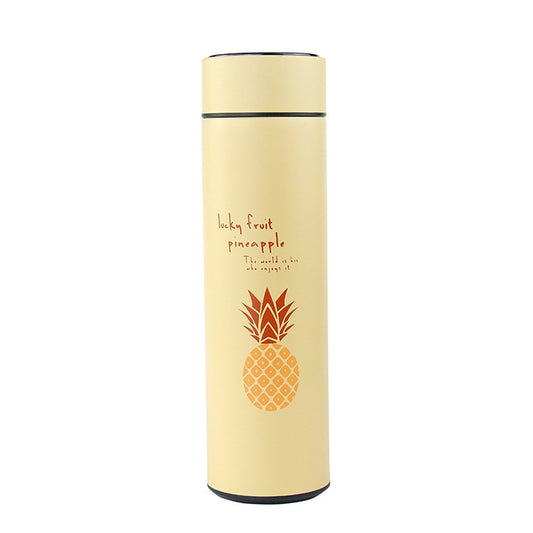 393 Mini Portable Smart Thermos Cup(Yellow Pineapple) - Vacuum Thermoses & Cups by buy2fix | Online Shopping UK | buy2fix