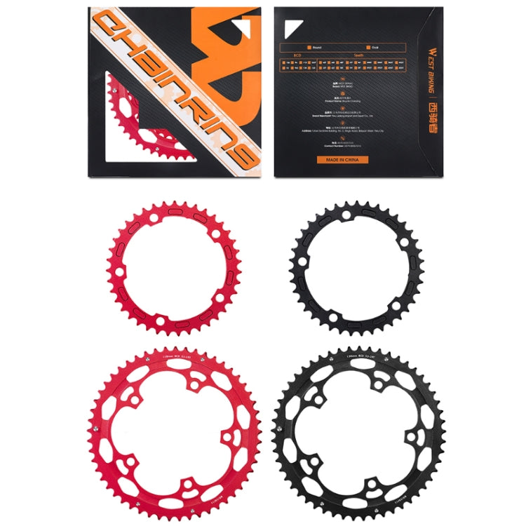 WEST BIKING YP0719274 53-39T Road Bike Crank Racing Double Disc(Red) - Bicycle Chains & Rounds by WEST BIKING | Online Shopping UK | buy2fix