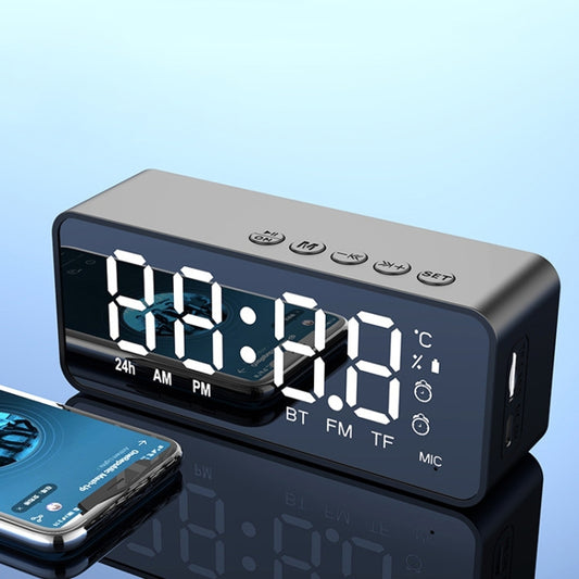 ZXL-G50 Mini Mirror Alarm Bluetooth Speaker Support TF Card(Black) - Desktop Speaker by buy2fix | Online Shopping UK | buy2fix