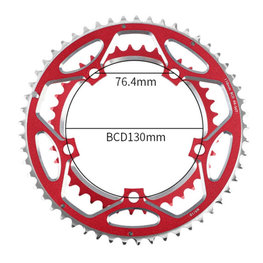 WEST BIKING YP0719273 Road Bike 56T-44T Double-Disc Aluminum Alloy Gears(Black) - Bicycle Chains & Rounds by WEST BIKING | Online Shopping UK | buy2fix