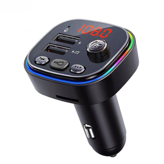 C20 USB Car Bluetooth MP3 Music Player With Colorful Lights - Bluetooth Car Kits by buy2fix | Online Shopping UK | buy2fix