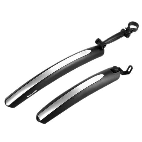 WEST BIKING YP0714018 Bicycle Folding Reflective Mudguard(Black)