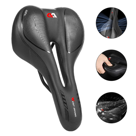 WEST BIKING Bicycle Riding Comfortable Silicone Saddle, Style: Emergency Ribbon - Bicycle Saddle by WEST BIKING | Online Shopping UK | buy2fix
