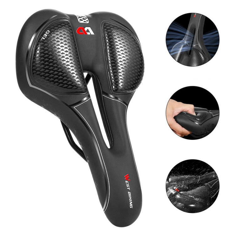 WEST BIKING Bicycle Riding Comfortable Silicone Saddle, Style: Fish Scale - Bicycle Saddle by WEST BIKING | Online Shopping UK | buy2fix
