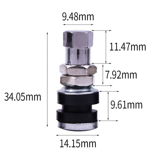 20 PCS Motorcycle Tubeless Tire Valve Stainless Steel Straight Mouth(TR161) - Replacement Parts by buy2fix | Online Shopping UK | buy2fix