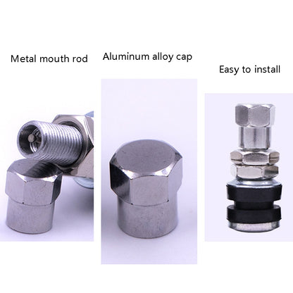 20 PCS Motorcycle Tubeless Tire Valve Stainless Steel Straight Mouth(TR161) - Replacement Parts by buy2fix | Online Shopping UK | buy2fix