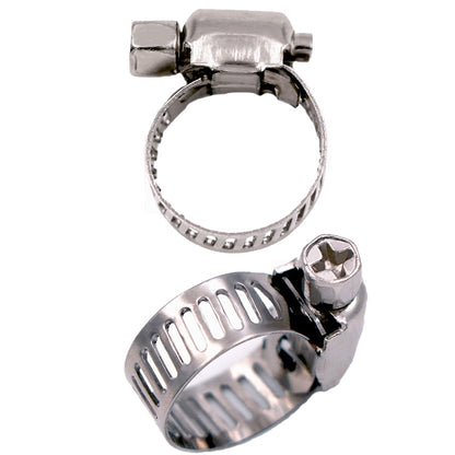10pcs Stainless Steel Water Pipe Hose Clamp(Silver) - Clamps by buy2fix | Online Shopping UK | buy2fix