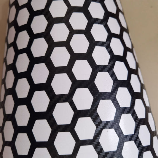 5 PCS Car Honeycomb Tail Lamp Film Universal Personality Modified Light Film Sticker(Carbon Fiber Black) by buy2fix