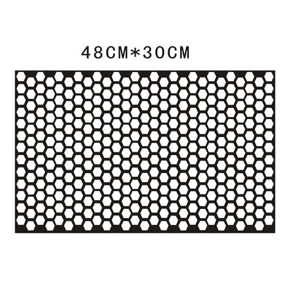 5 PCS Car Honeycomb Tail Lamp Film Universal Personality Modified Light Film Sticker(Bright Black) by buy2fix