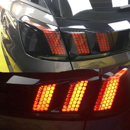 5 PCS Car Honeycomb Tail Lamp Film Universal Personality Modified Light Film Sticker(Bright Black) by buy2fix