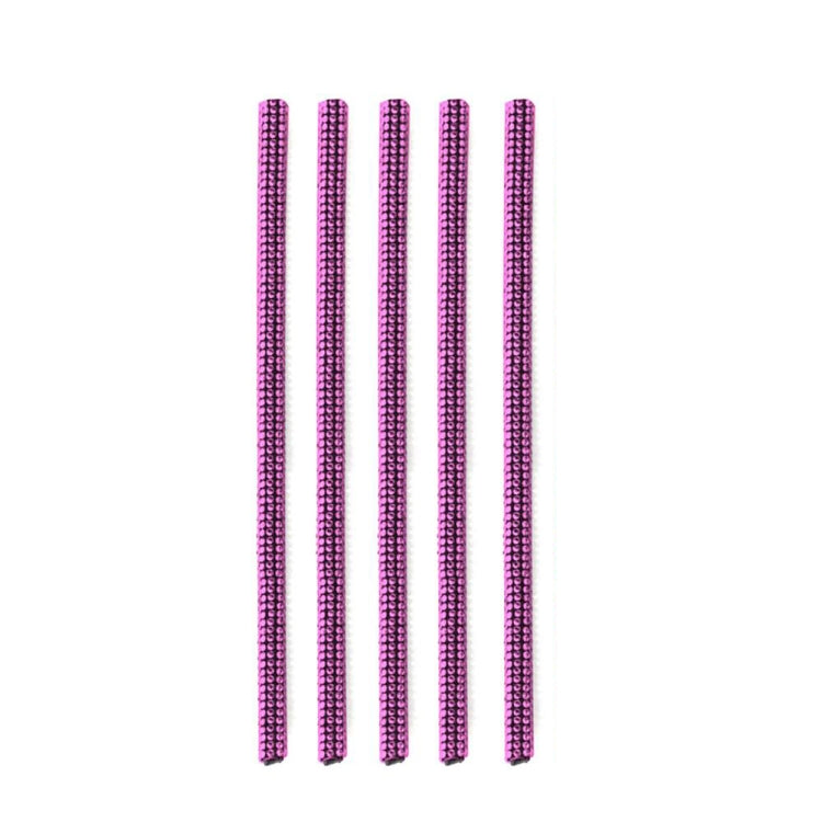 5 PCS Car Outlet Diamond Decorative Strip Air Conditioning Port U-Shaped Clip Strip(Pink) by buy2fix