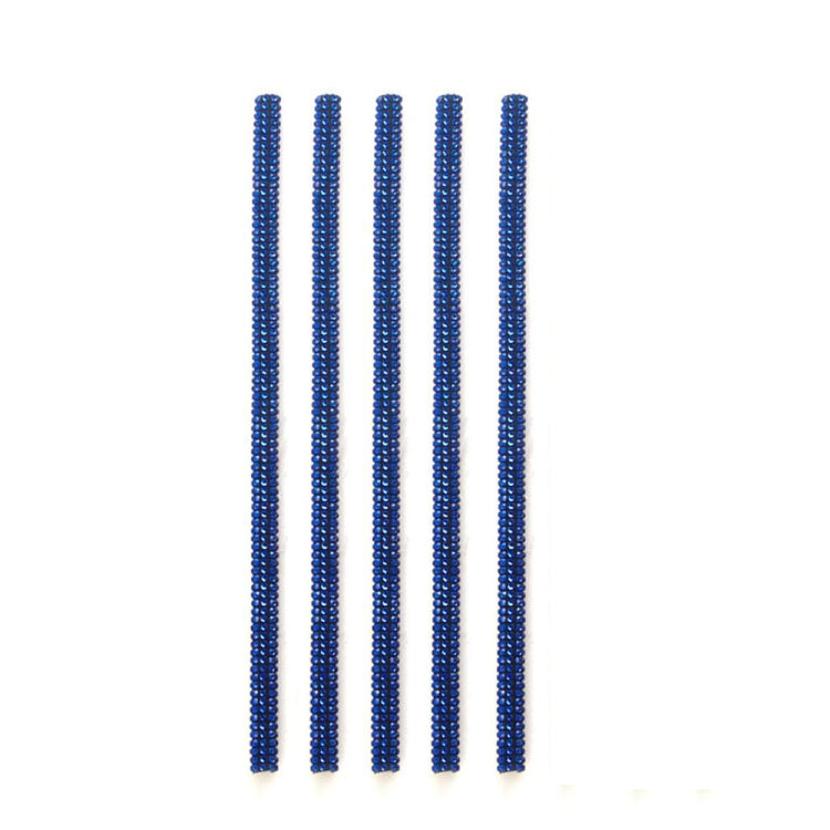 5 PCS Car Outlet Diamond Decorative Strip Air Conditioning Port U-Shaped Clip Strip(Blue) by buy2fix