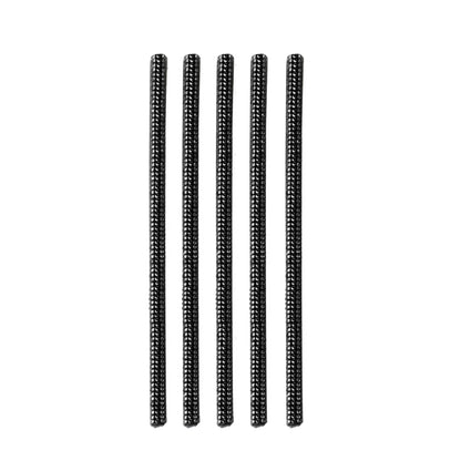 5 PCS Car Outlet Diamond Decorative Strip Air Conditioning Port U-Shaped Clip Strip(Black) by buy2fix