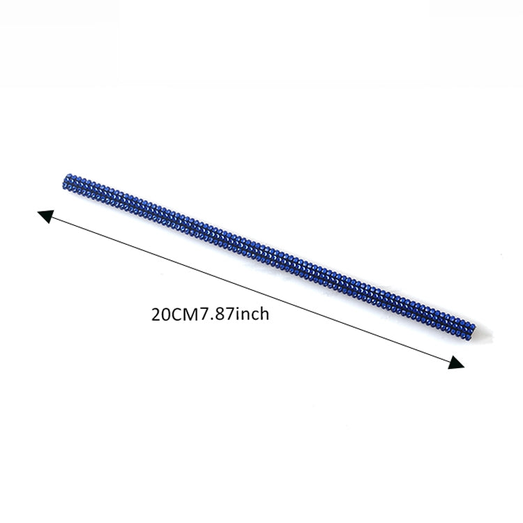 5 PCS Car Outlet Diamond Decorative Strip Air Conditioning Port U-Shaped Clip Strip(Blue) by buy2fix