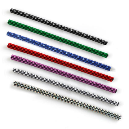 5 PCS Car Outlet Diamond Decorative Strip Air Conditioning Port U-Shaped Clip Strip(Black) by buy2fix