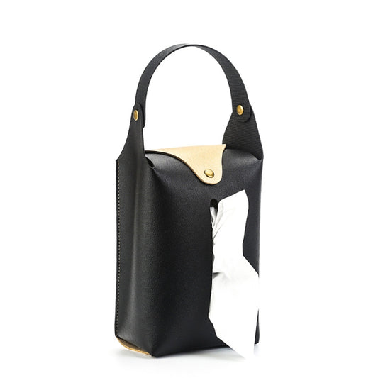 004 Suspended Car Hand Paper Towel Bag(Black) - Tissue Boxes by buy2fix | Online Shopping UK | buy2fix