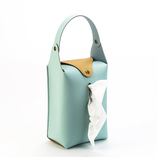 004 Suspended Car Hand Paper Towel Bag(Light Blue) - Tissue Boxes by buy2fix | Online Shopping UK | buy2fix