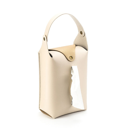 004 Suspended Car Hand Paper Towel Bag(Off White) - Tissue Boxes by buy2fix | Online Shopping UK | buy2fix