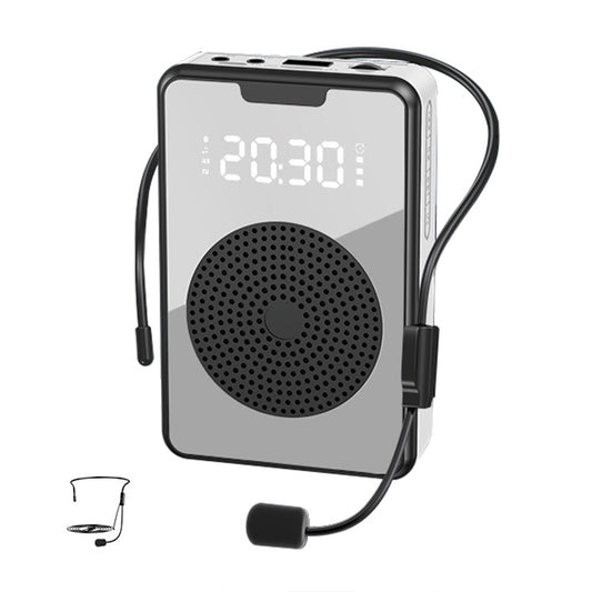 ZXL-H3 Portable Teaching Microphone Amplifier with Time Display, Spec: Wired Version (Black) - Loudspeaker by buy2fix | Online Shopping UK | buy2fix