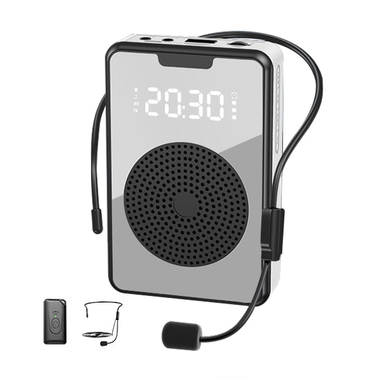 ZXL-H3 Portable Teaching Microphone Amplifier with Time Display, Spec: Wireless Version (Black) - Loudspeaker by buy2fix | Online Shopping UK | buy2fix