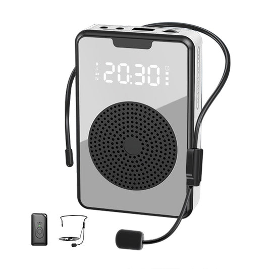 ZXL-H3 Portable Teaching Microphone Amplifier with Time Display, Spec: Wireless Version (Black) - Loudspeaker by buy2fix | Online Shopping UK | buy2fix