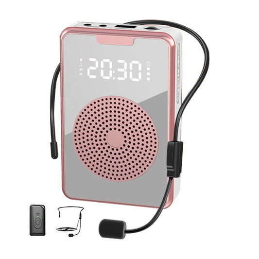 ZXL-H3 Portable Teaching Microphone Amplifier with Time Display, Spec: Wireless Version (Rose Gold) - Loudspeaker by buy2fix | Online Shopping UK | buy2fix