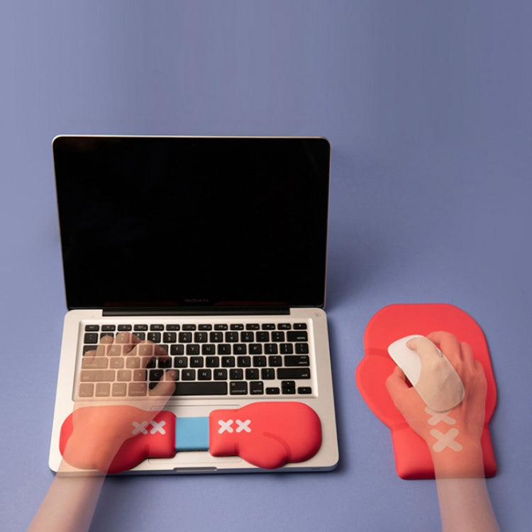 Boxing Gloves Office Silicone Keyboard Mouse Pad(Mouse Pad) by buy2fix