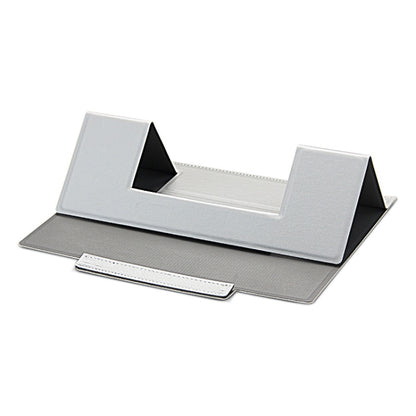 Laptop Leather Folding Stand Tablet Phone Holder(Silver Gray) - Laptop Stand by buy2fix | Online Shopping UK | buy2fix