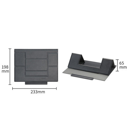 Laptop Leather Folding Stand Tablet Phone Holder(Brown) - Laptop Stand by buy2fix | Online Shopping UK | buy2fix