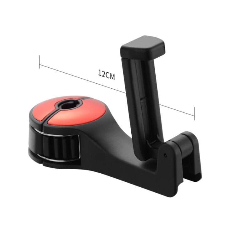 Car Multifunctional Rear Headrest Mobile Phone Hook(Second Generation Red) by buy2fix