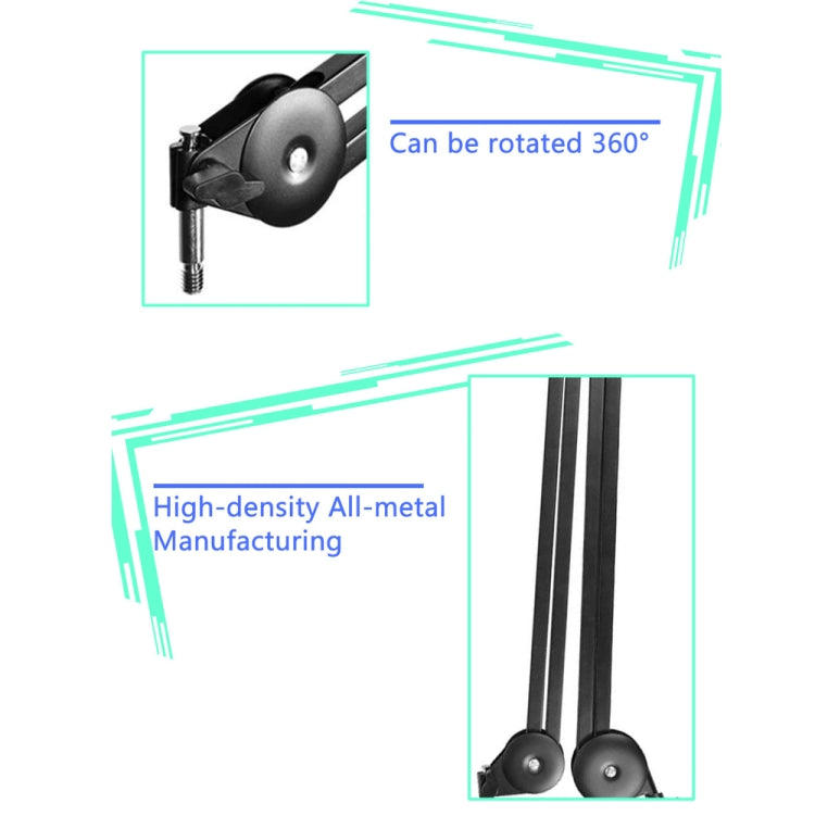 Microphone Desktop Cantilever Stent 360 Degree Rotating Bracket(GAZ-40P W) - Stand by buy2fix | Online Shopping UK | buy2fix