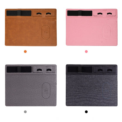 JJ-82401 Mouse Pad with Phone Charging and Phone Holder(Brown) by buy2fix