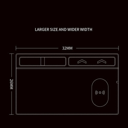 JJ-82401 Mouse Pad with Phone Charging and Phone Holder(Brown) by buy2fix