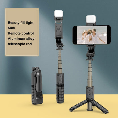 Mini Selfie Stick Integrated Multifunctional Bluetooth Selfie, Specification: Q10S 70cm With Fill Light - Selfie Sticks by buy2fix | Online Shopping UK | buy2fix