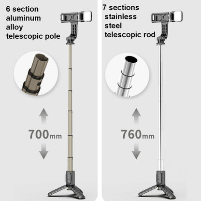 Mini Selfie Stick Integrated Multifunctional Bluetooth Selfie, Specification: Q10S 70cm With Fill Light - Selfie Sticks by buy2fix | Online Shopping UK | buy2fix