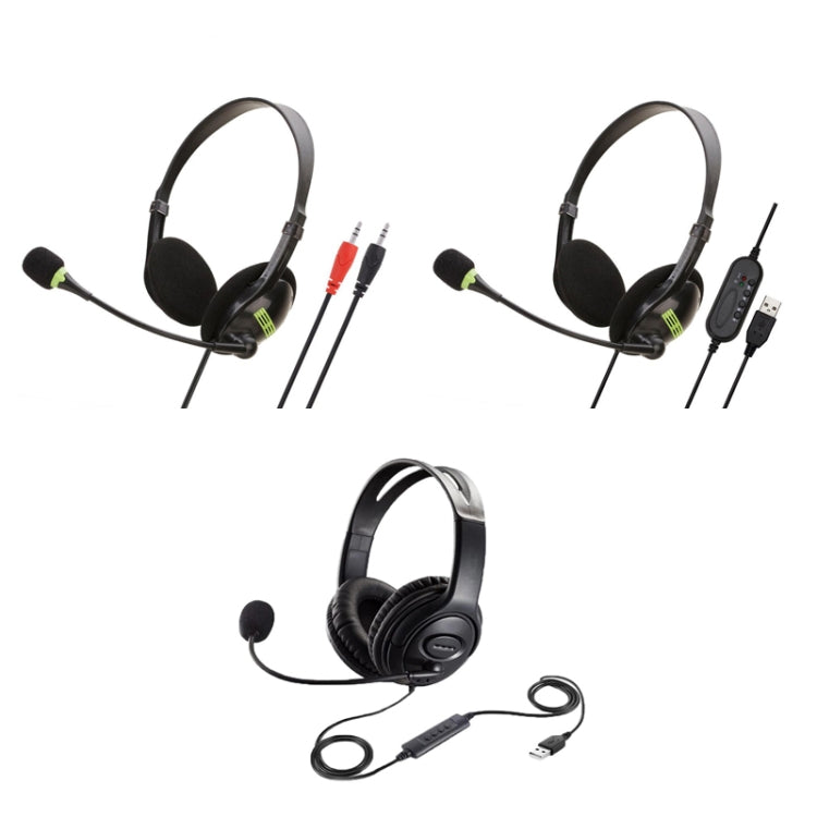 Head-Mounted Wired Headset With Microphone, Style: GAE-440 A by buy2fix