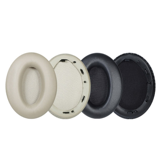2 PCS Leather Headset Earmuffs for Sony 1000XM4 Champagne with Snap - Earmuff & Pad by buy2fix | Online Shopping UK | buy2fix