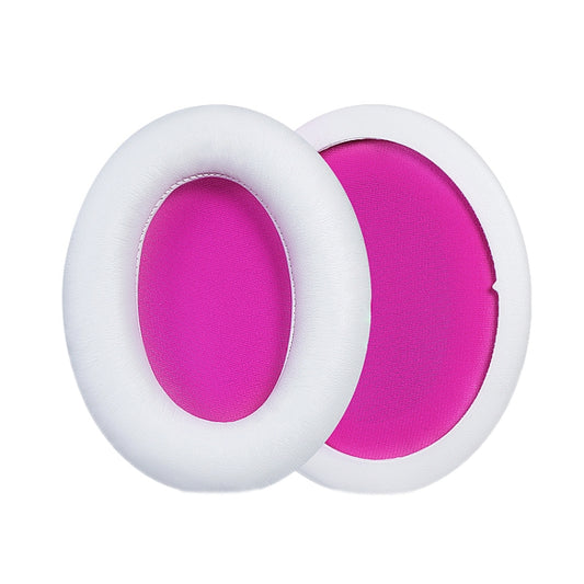 2pcs Headset Earmuffs For Kingston HyperX Cloud II / Silver / Alpha / Flight / Stinger, Color: White+Rose Red - Earmuff & Pad by buy2fix | Online Shopping UK | buy2fix
