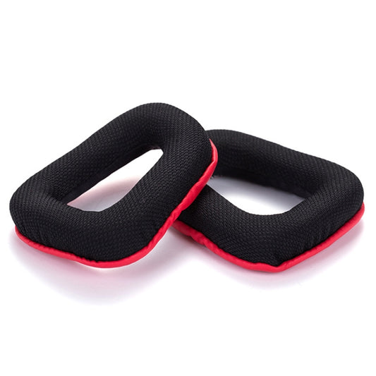 2 PCS Headset Sponge Earmuffs for Logitech G35 / G930 / G430 / F450(Black+Red) - Earmuff & Pad by buy2fix | Online Shopping UK | buy2fix