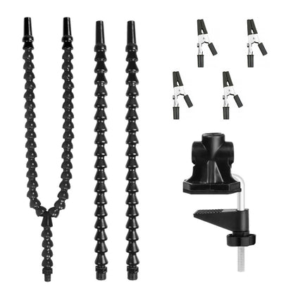 Y4BK-XS Universal Arm Clip-On Base Four-Claw Soldering Station(Blue) by buy2fix