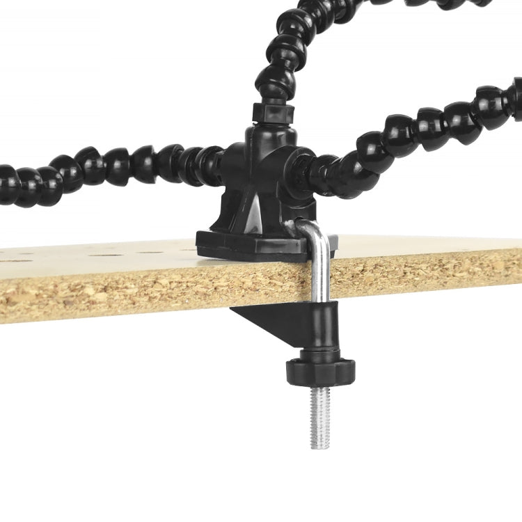 Y4BK-XS Universal Arm Clip-On Base Four-Claw Soldering Station(Blue) by buy2fix