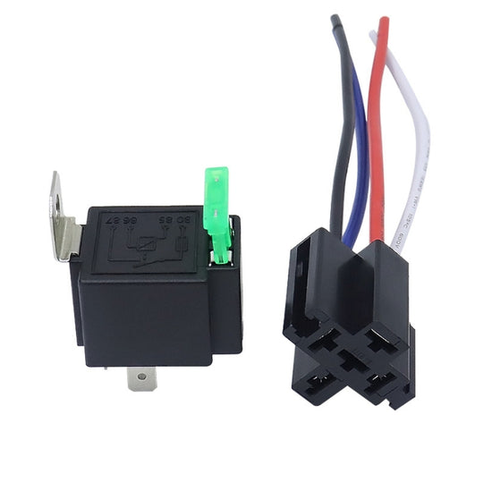 5 jeux de relais de voiture JD2912 à 4 broches avec fusible, tension nominale: 12V