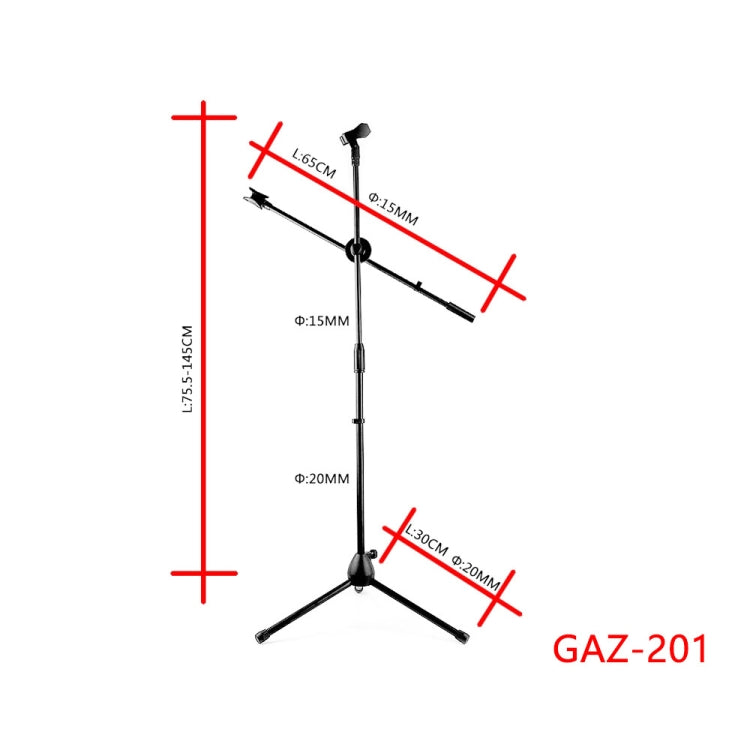 Single Rod Floor Formula Adjustable Microphone Bracket, Style: GAZ-201 - Stand by buy2fix | Online Shopping UK | buy2fix