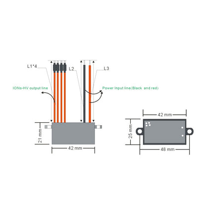 AC 220-240V Anion Air Purifier Negative Ion Generator Module(Black) - Air Purifiers Parts by buy2fix | Online Shopping UK | buy2fix