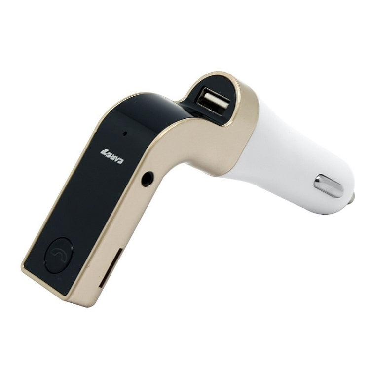 G7 Car Hands-Free Bluetooth FM Player MP3(Gold) - Bluetooth Car Kits by buy2fix | Online Shopping UK | buy2fix