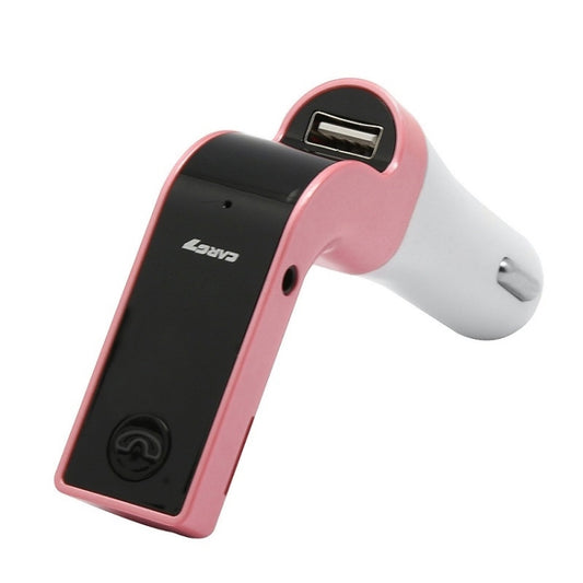 G7 Car Hands-Free Bluetooth FM Player MP3(Pink) - Bluetooth Car Kits by buy2fix | Online Shopping UK | buy2fix