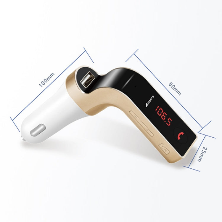 G7 Car Hands-Free Bluetooth FM Player MP3(Rose Gold) - Bluetooth Car Kits by buy2fix | Online Shopping UK | buy2fix
