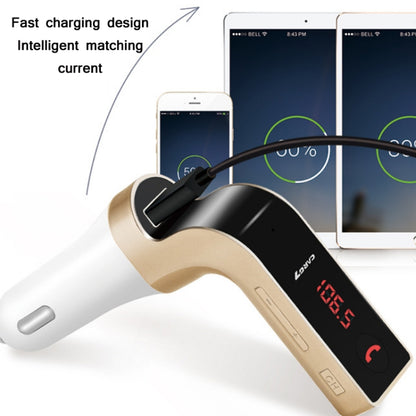 G7 Car Hands-Free Bluetooth FM Player MP3(Gold) - Bluetooth Car Kits by buy2fix | Online Shopping UK | buy2fix