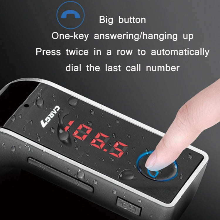 G7 Car Hands-Free Bluetooth FM Player MP3(Gold) - Bluetooth Car Kits by buy2fix | Online Shopping UK | buy2fix