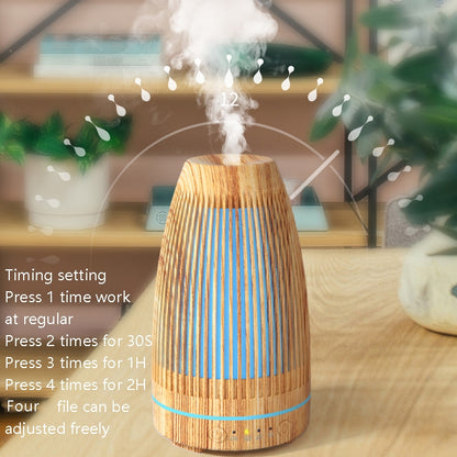STB-103 Atmosphere Colorful Light Humidifier Aroma Diffuser(Deep Wooden Grain) - Air Purifiers & Accessories by buy2fix | Online Shopping UK | buy2fix